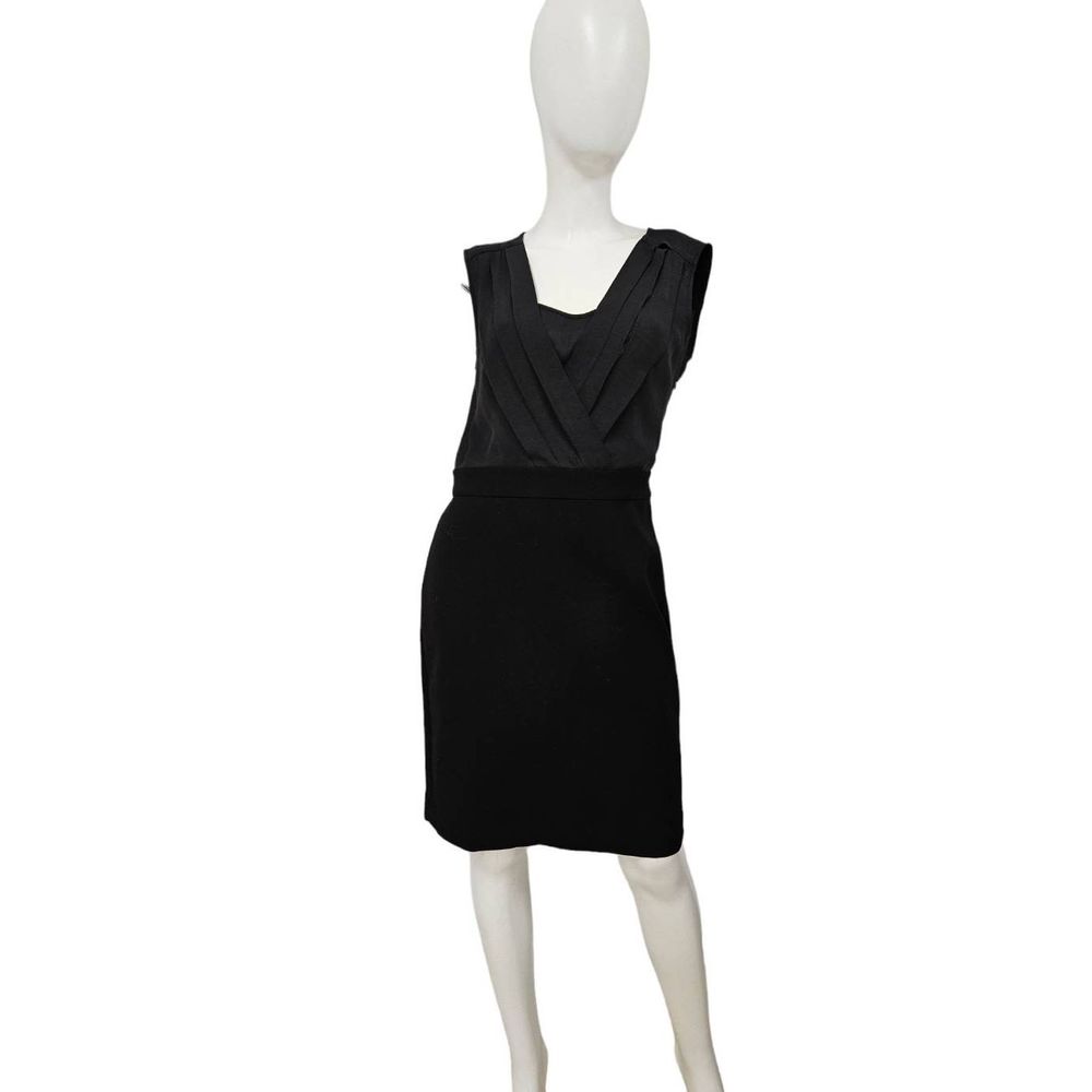 LOFT Black V Neck Shift Dress size 6 - Picture 3 of 10
